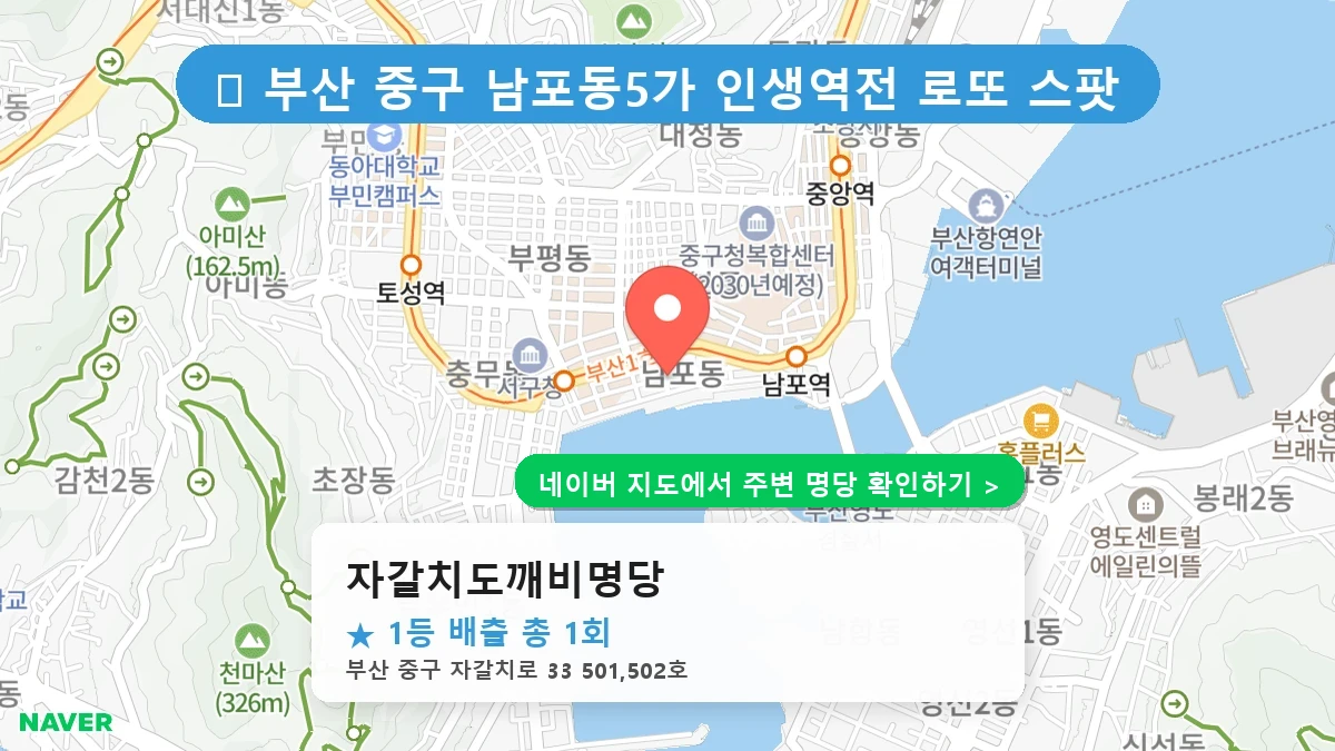 자갈치도깨비명당 네이버 지도