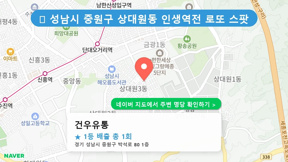 건우유통 네이버 지도