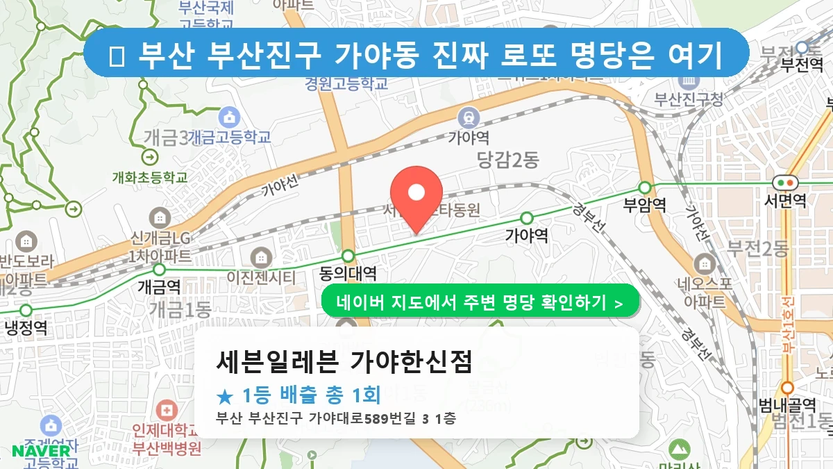 세븐일레븐 가야한신점 네이버 지도