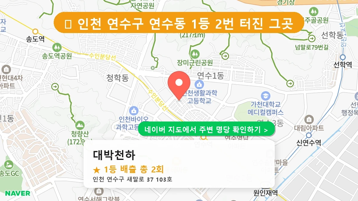 대박천하 네이버 지도