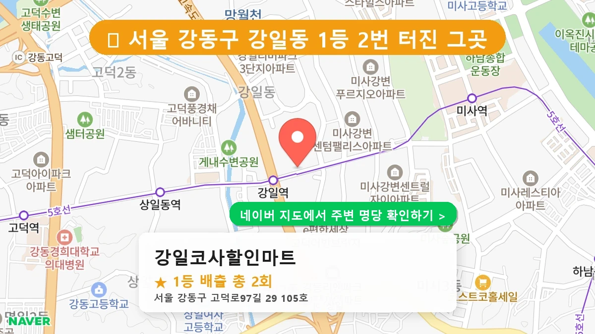 강일코사할인마트 네이버 지도