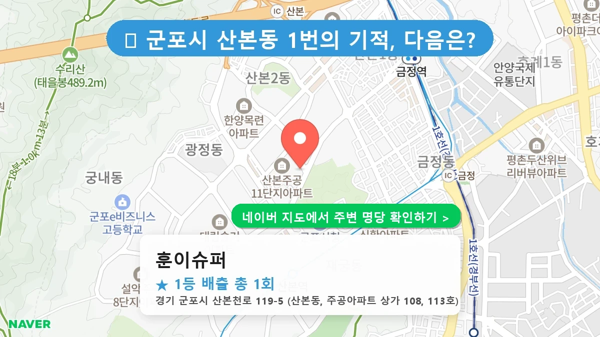 훈이슈퍼 네이버 지도