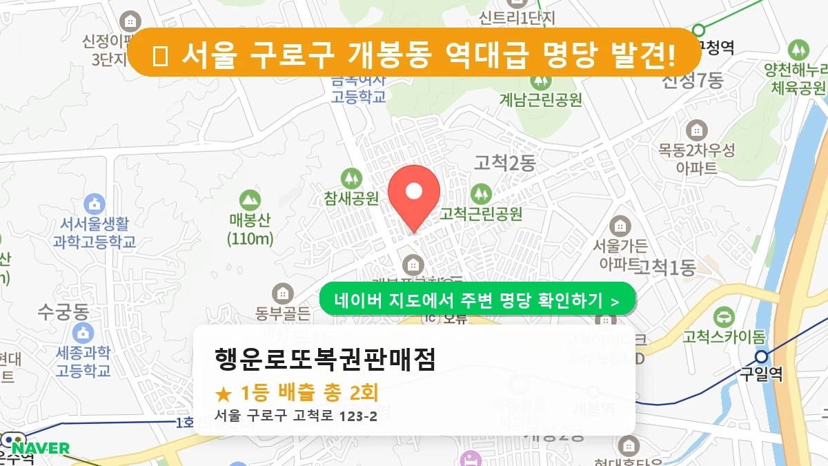 행운로또복권판매점 네이버 지도