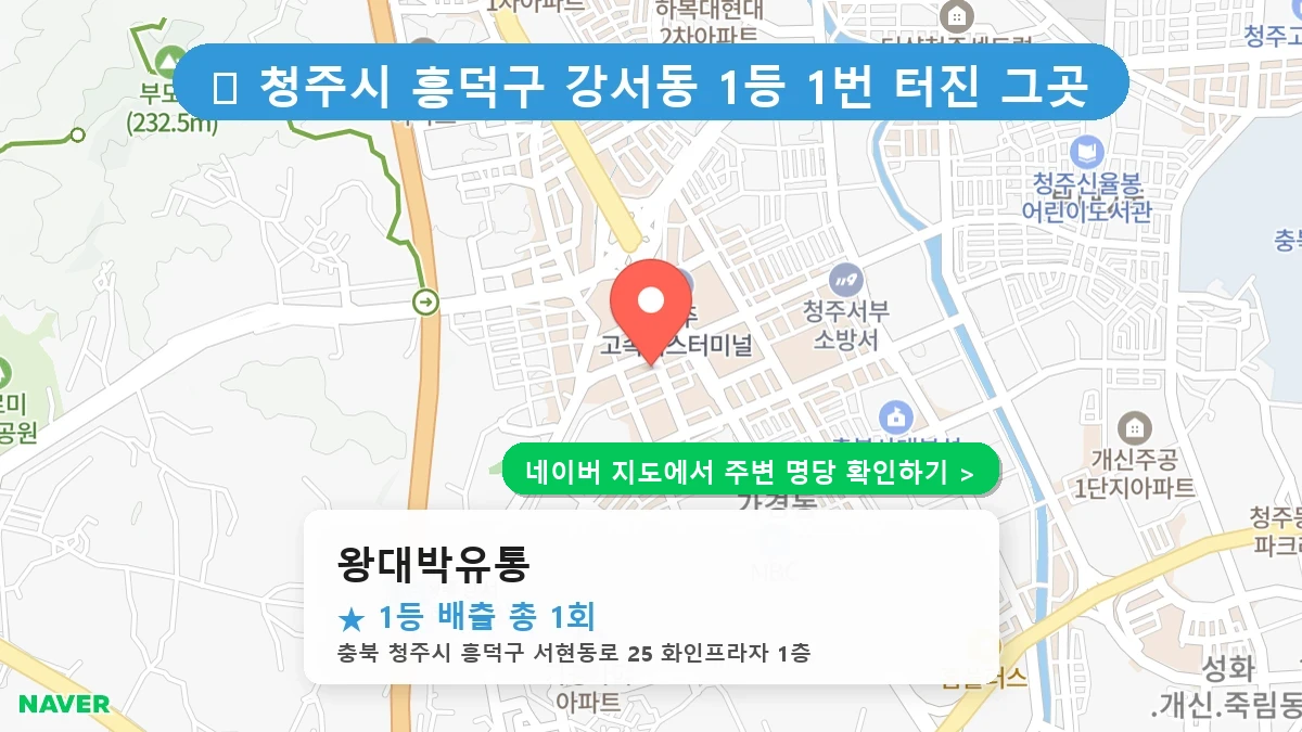 왕대박유통 네이버 지도