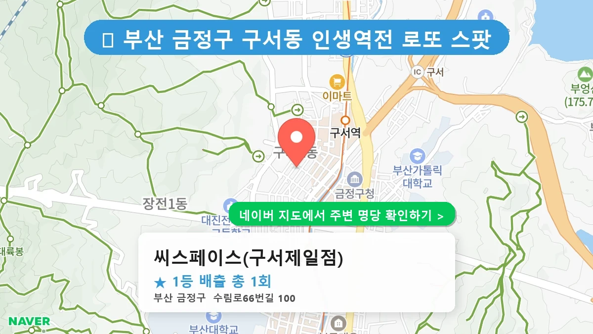 씨스페이스(구서제일점) 네이버 지도