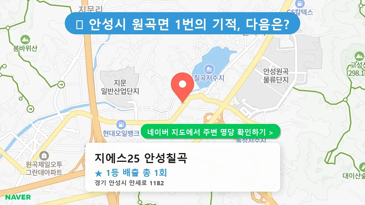 지에스25 안성칠곡 네이버 지도