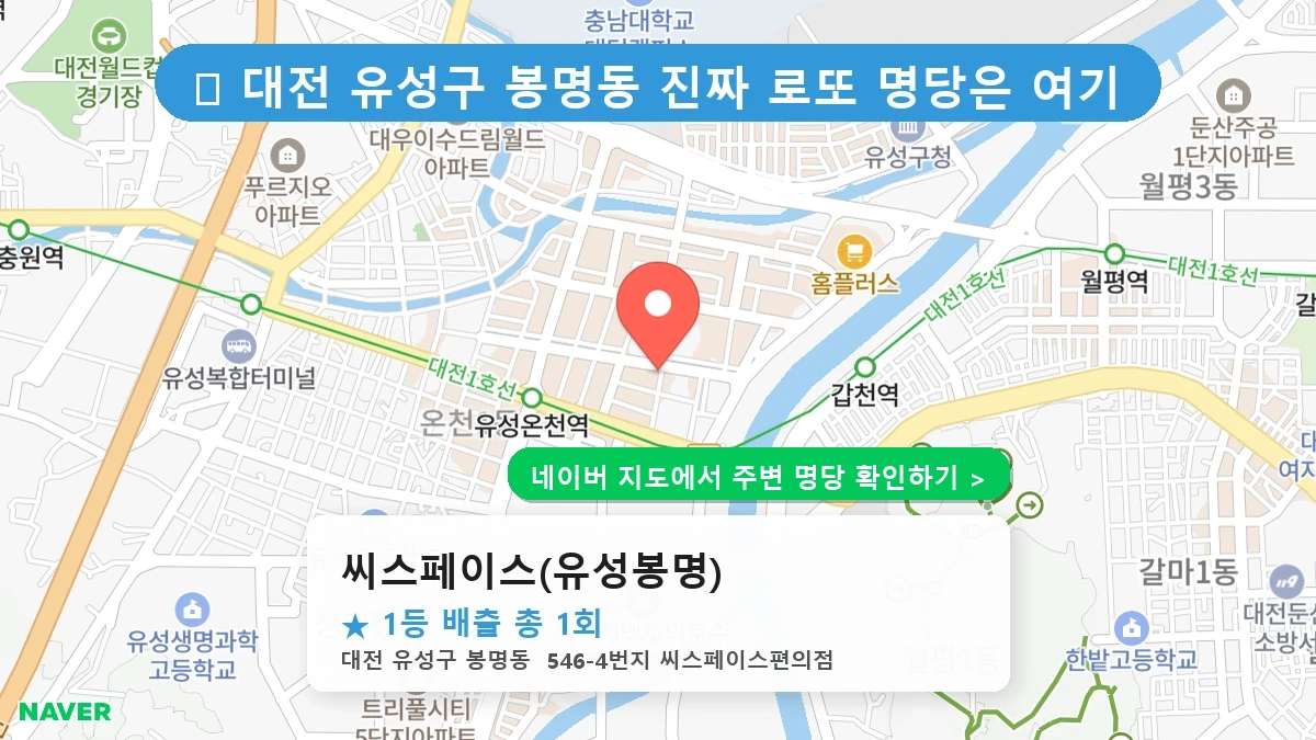 씨스페이스(유성봉명) 네이버 지도