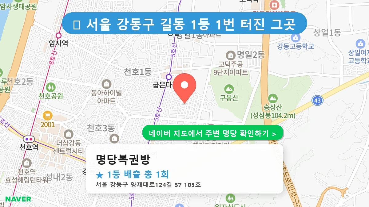 명당복권방 네이버 지도