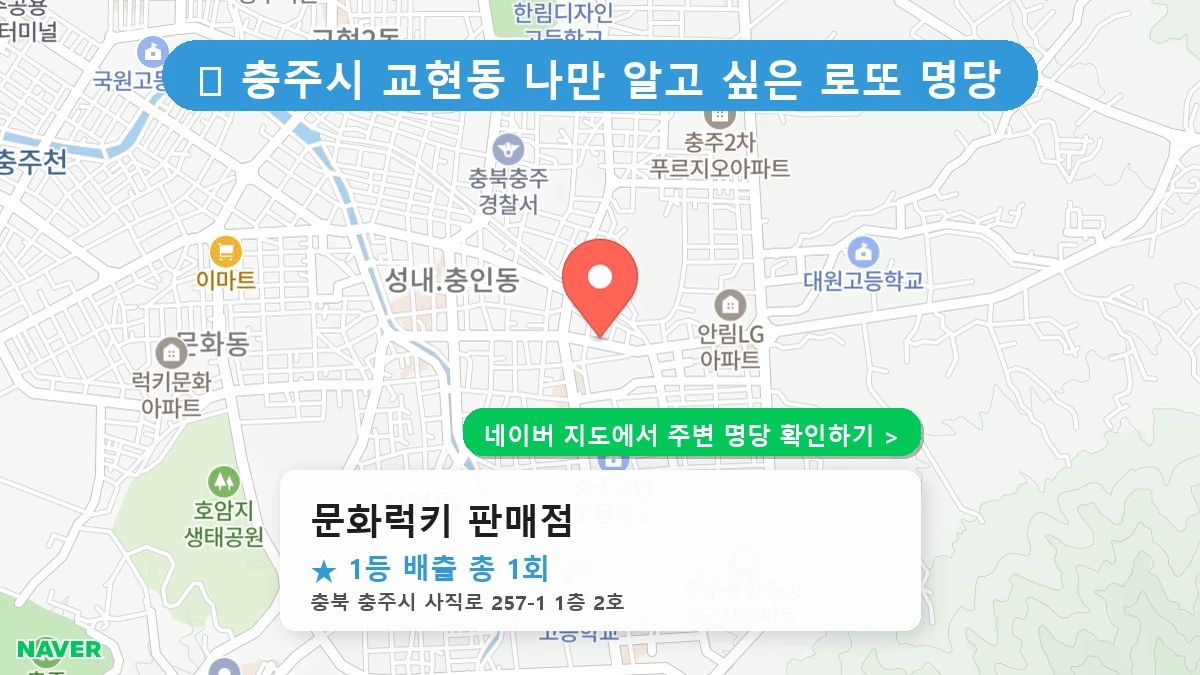 문화럭키 판매점 네이버 지도