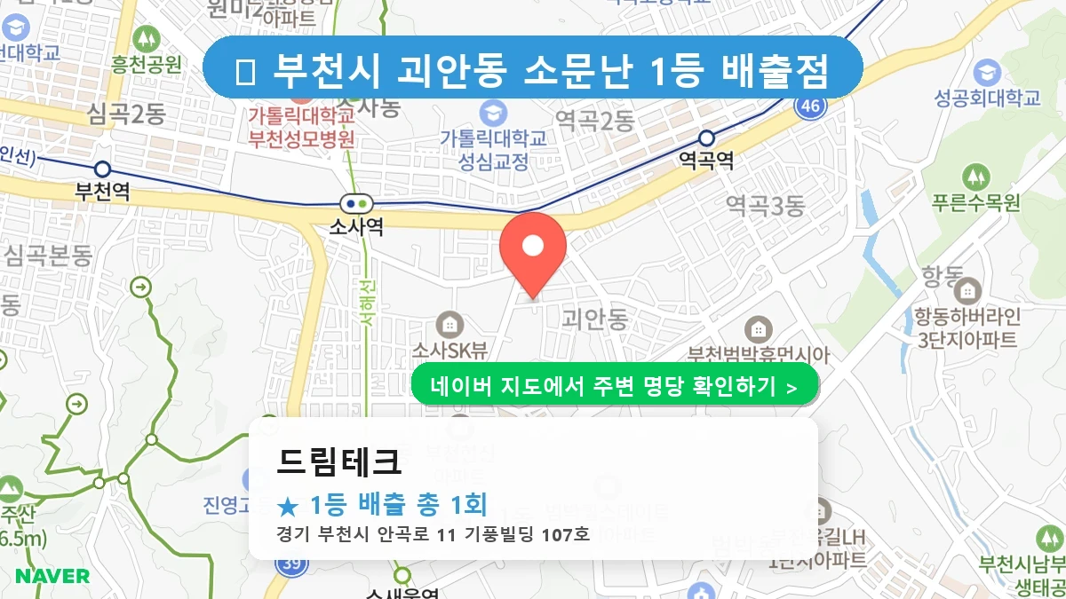 드림테크 네이버 지도
