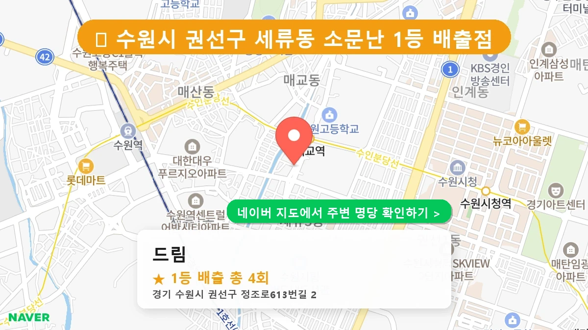 드림 네이버 지도