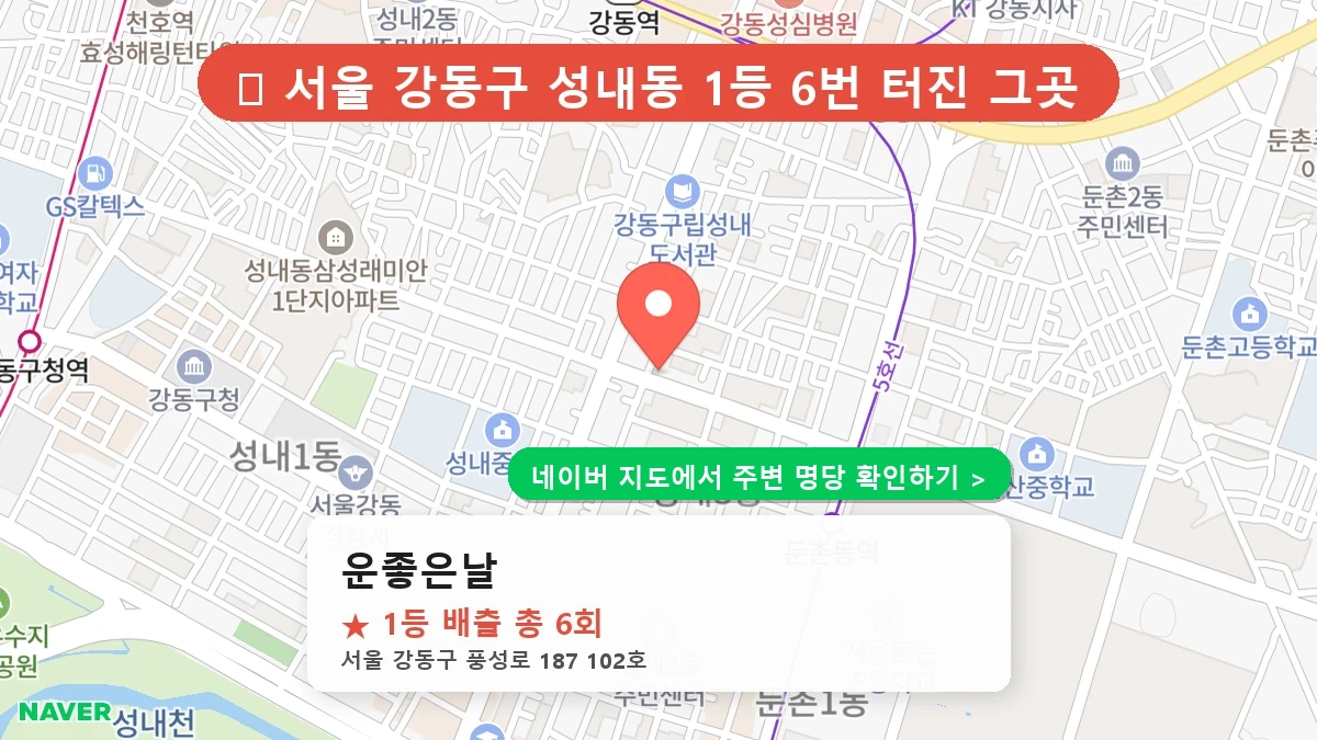 운좋은날 네이버 지도
