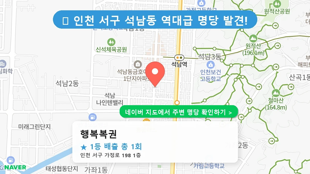 행복복권 네이버 지도