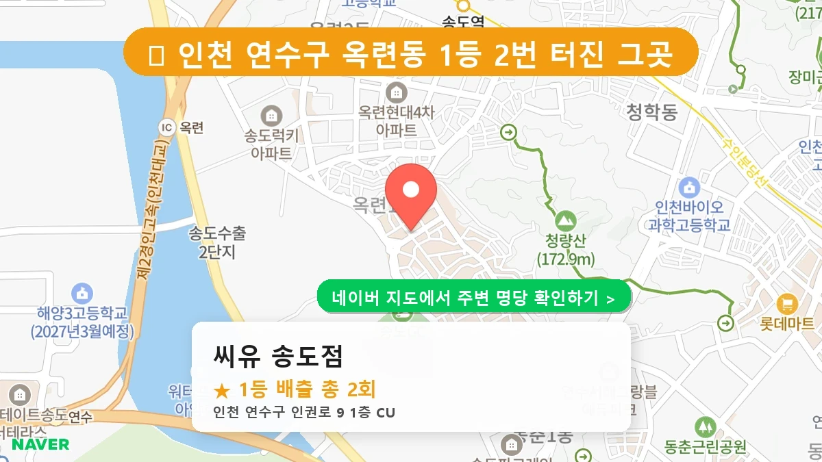 씨유 송도점 네이버 지도