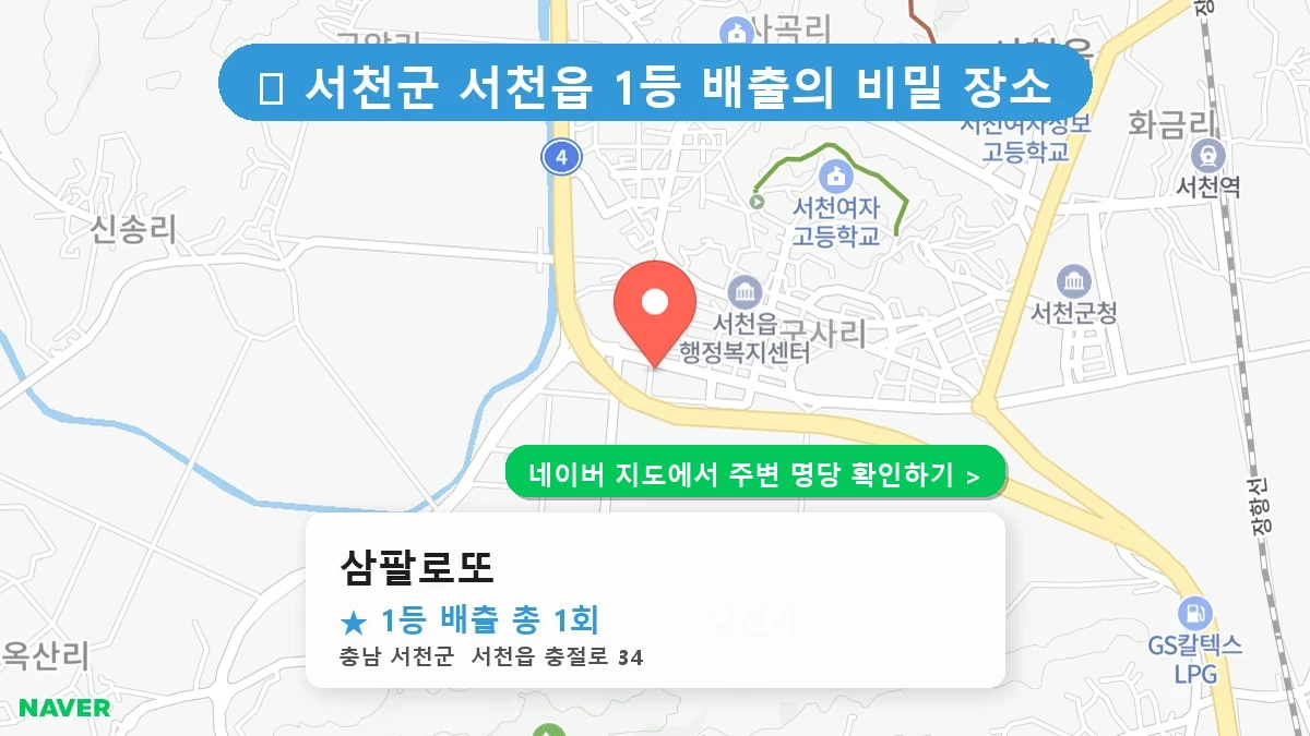 충남 서천군 서천읍 로또 명당 삼팔로또 1등 당첨 배출점 전경