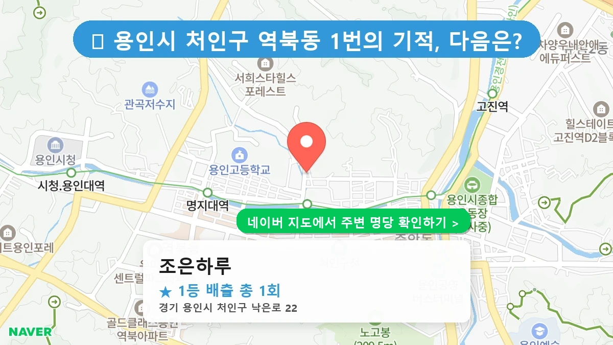 조은하루 네이버 지도