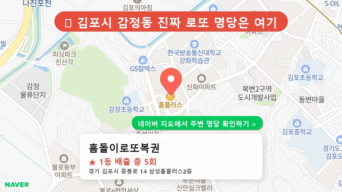 홈돌이로또복권 네이버 지도