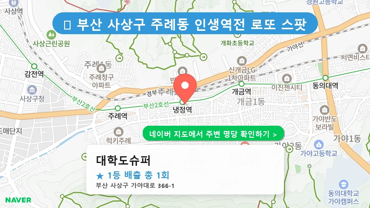 대학도슈퍼 네이버 지도