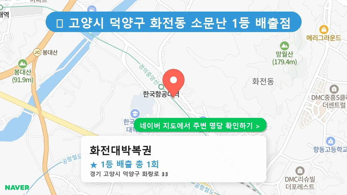 화전대박복권 네이버 지도