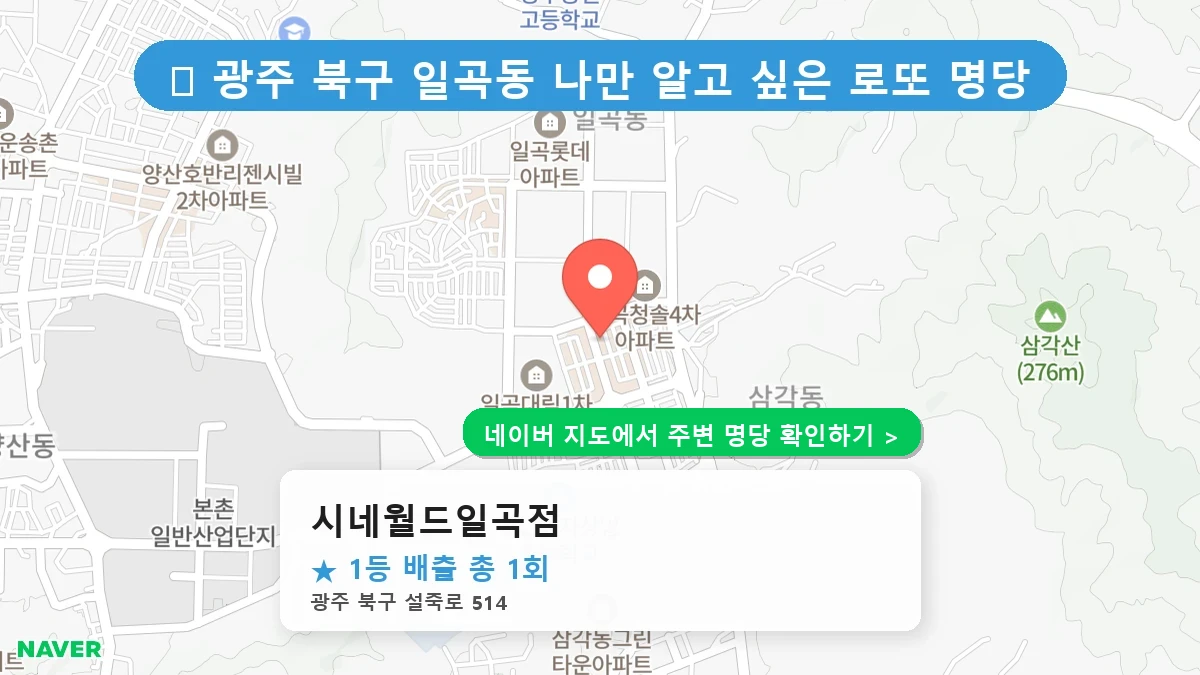 시네월드일곡점 네이버 지도