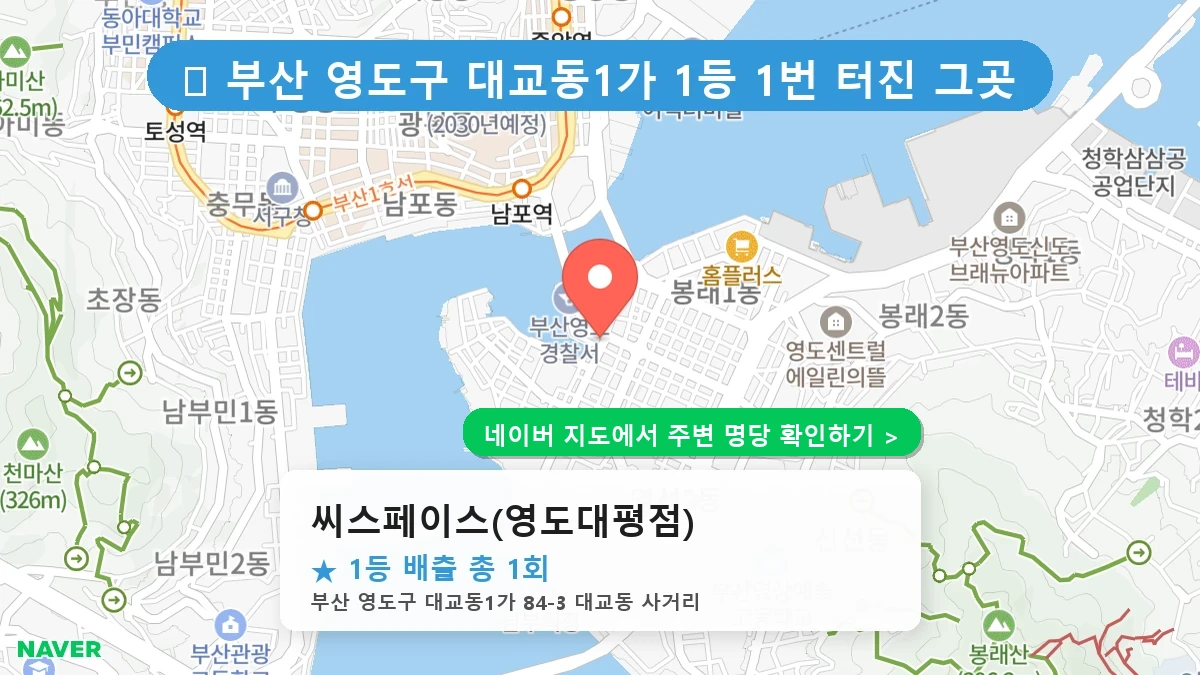 씨스페이스(영도대평점) 네이버 지도