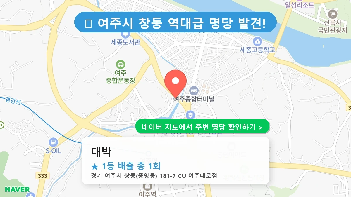대박 네이버 지도