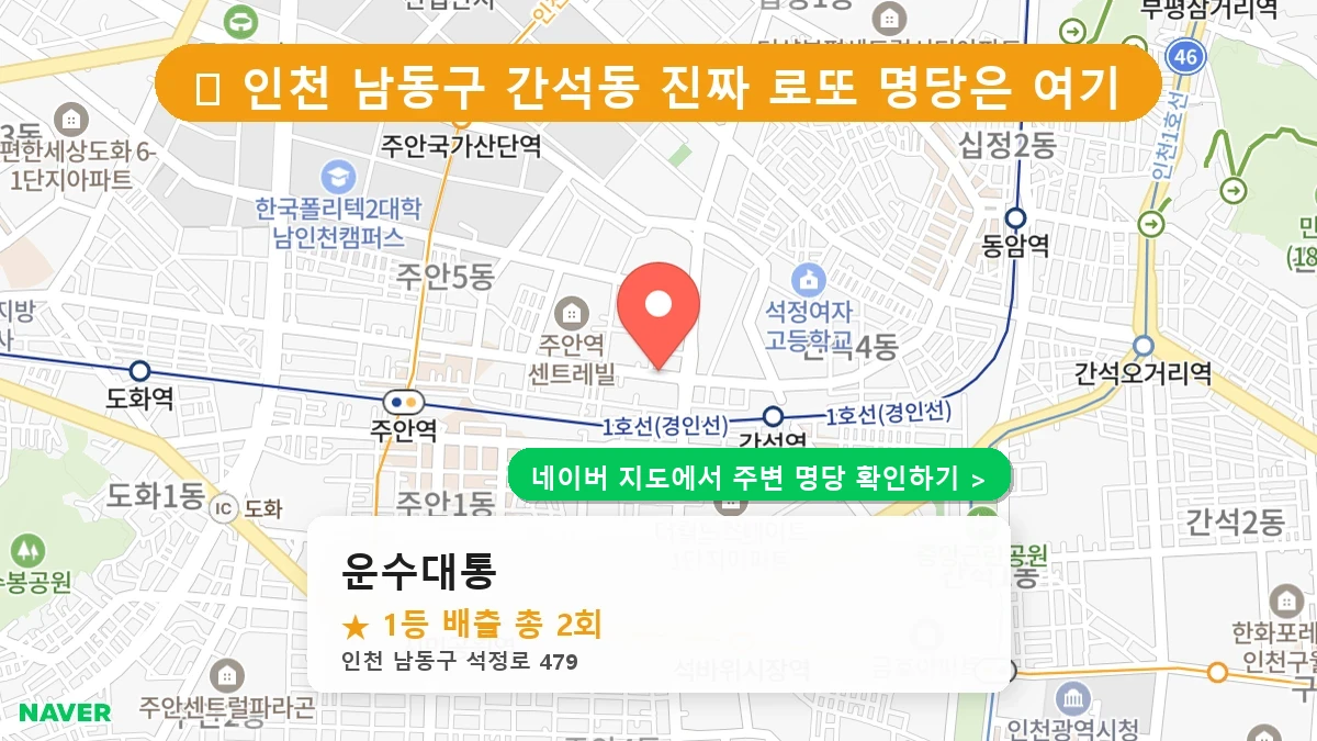 운수대통 네이버 지도