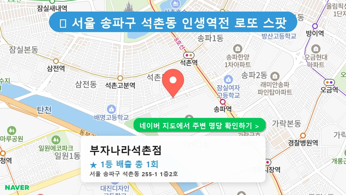 부자나라석촌점 네이버 지도