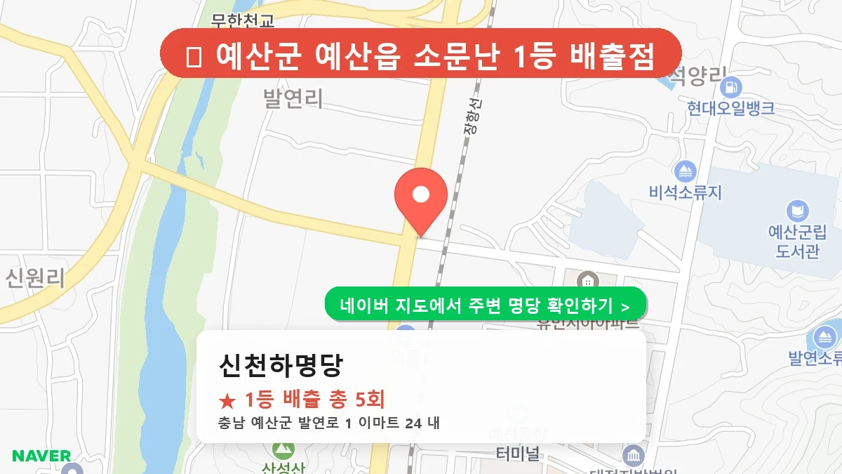 신천하명당 네이버 지도