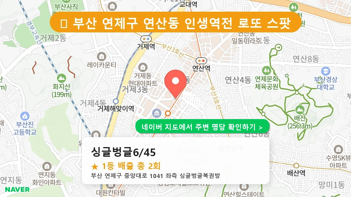 싱글벙글6/45 네이버 지도