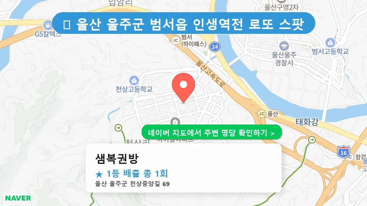샘복권방 네이버 지도