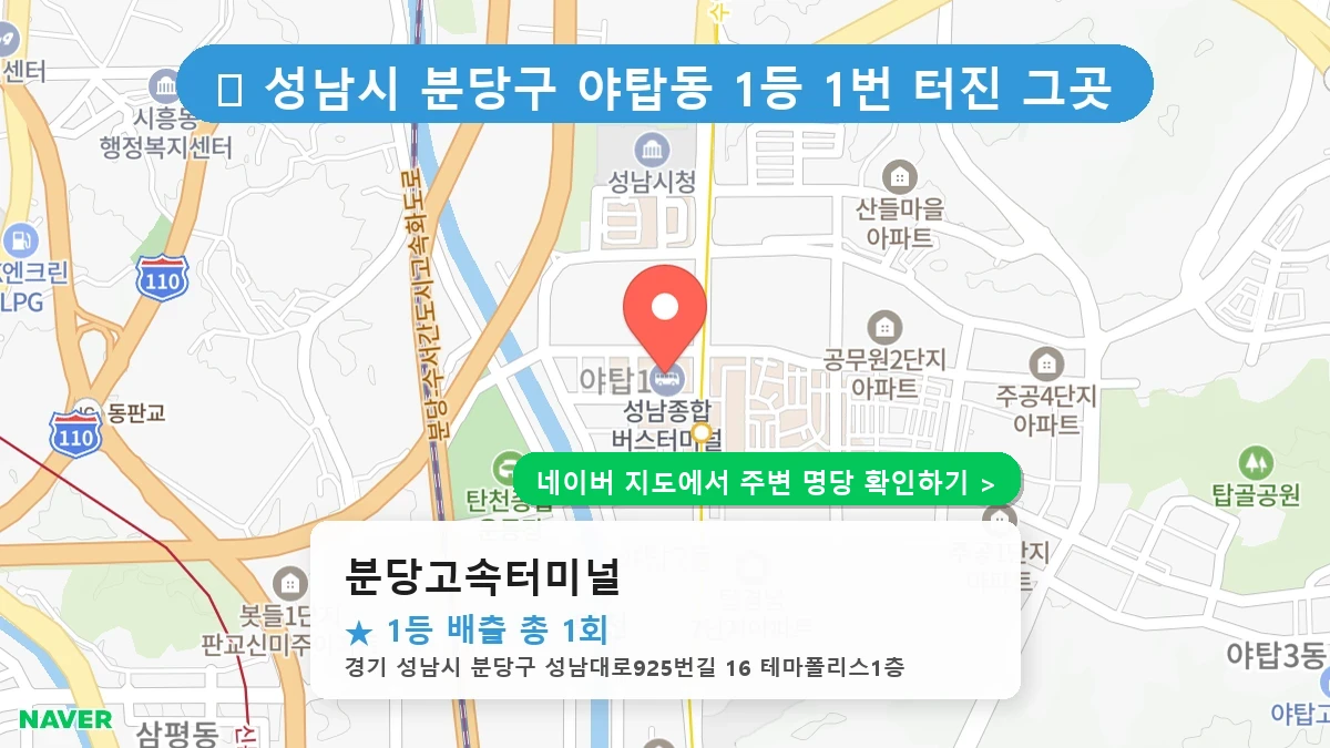 분당고속터미널 네이버 지도