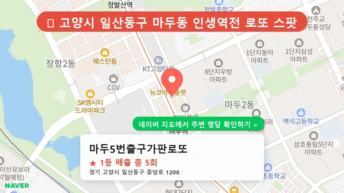 마두5번출구가판로또 네이버 지도