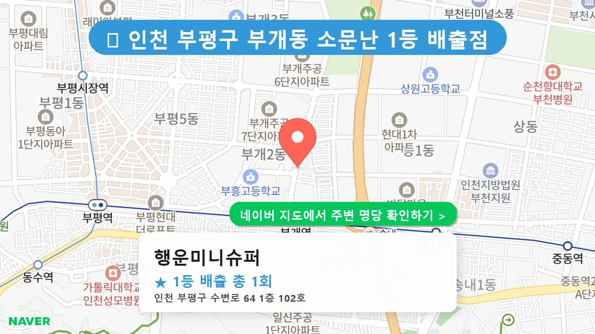 행운미니슈퍼 네이버 지도