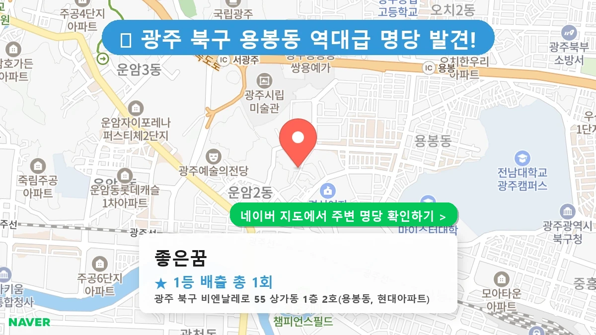 좋은꿈 네이버 지도