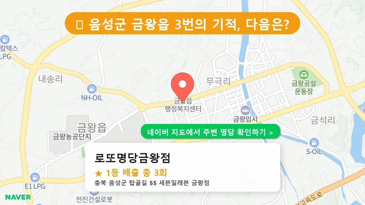 로또명당금왕점 네이버 지도