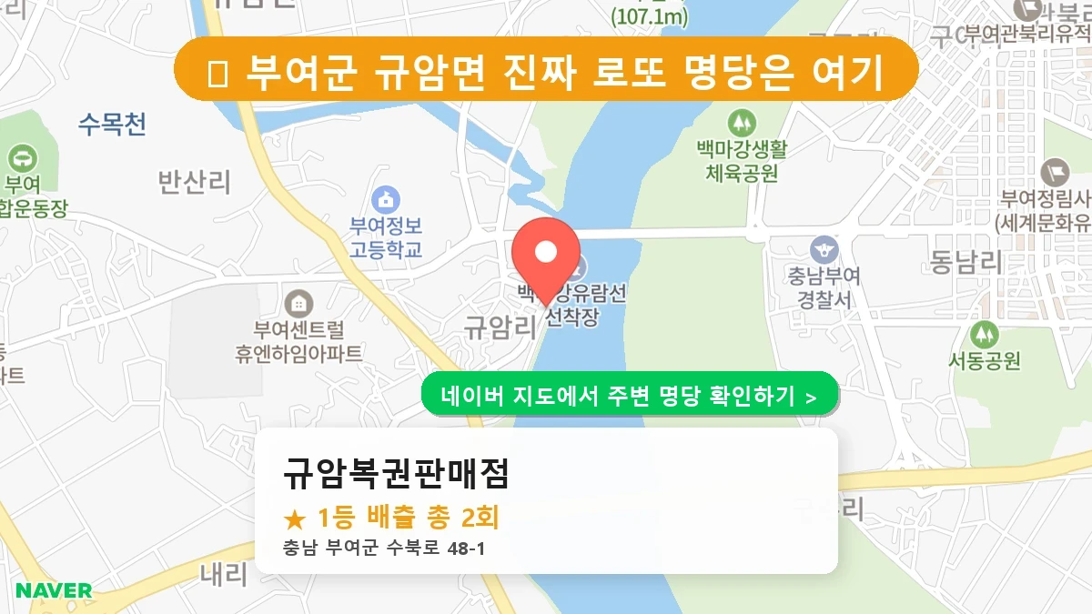 충남 부여군 규암면 로또 명당 규암복권판매점 1등 당첨 배출점 전경