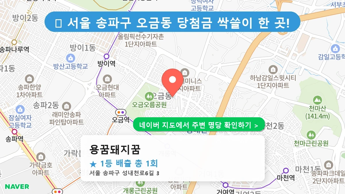 용꿈돼지꿈 네이버 지도