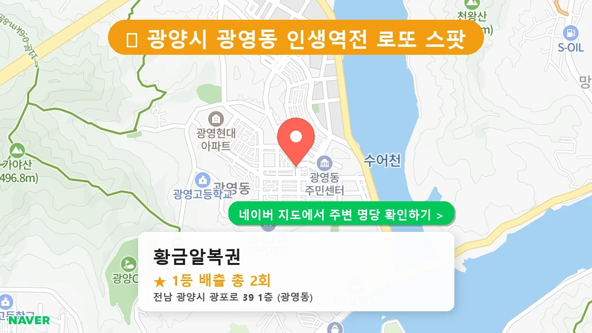 황금알복권 네이버 지도