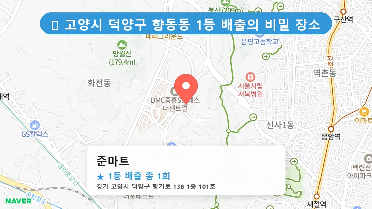경기 고양시 덕양구 향동동 향동동 로또 명당 준마트 1등 당첨 배출점 전경
