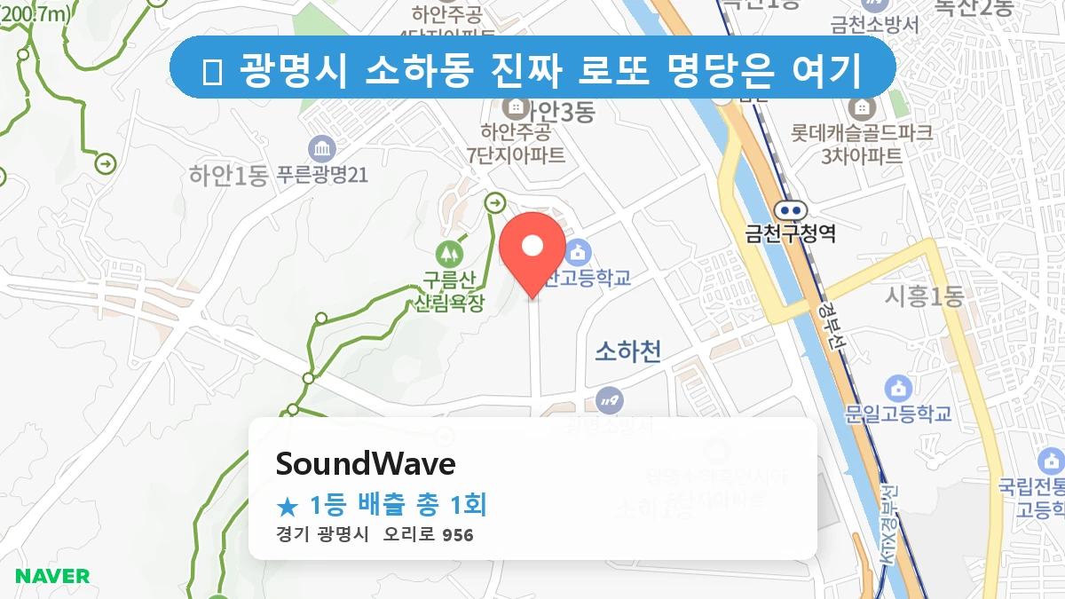 경기 광명시 소하동 소하동 로또 명당 SoundWave 1등 당첨 배출점 전경