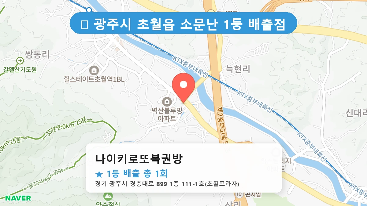 경기 광주시 초월읍 초월읍 로또 명당 나이키로또복권방 1등 당첨 배출점 전경