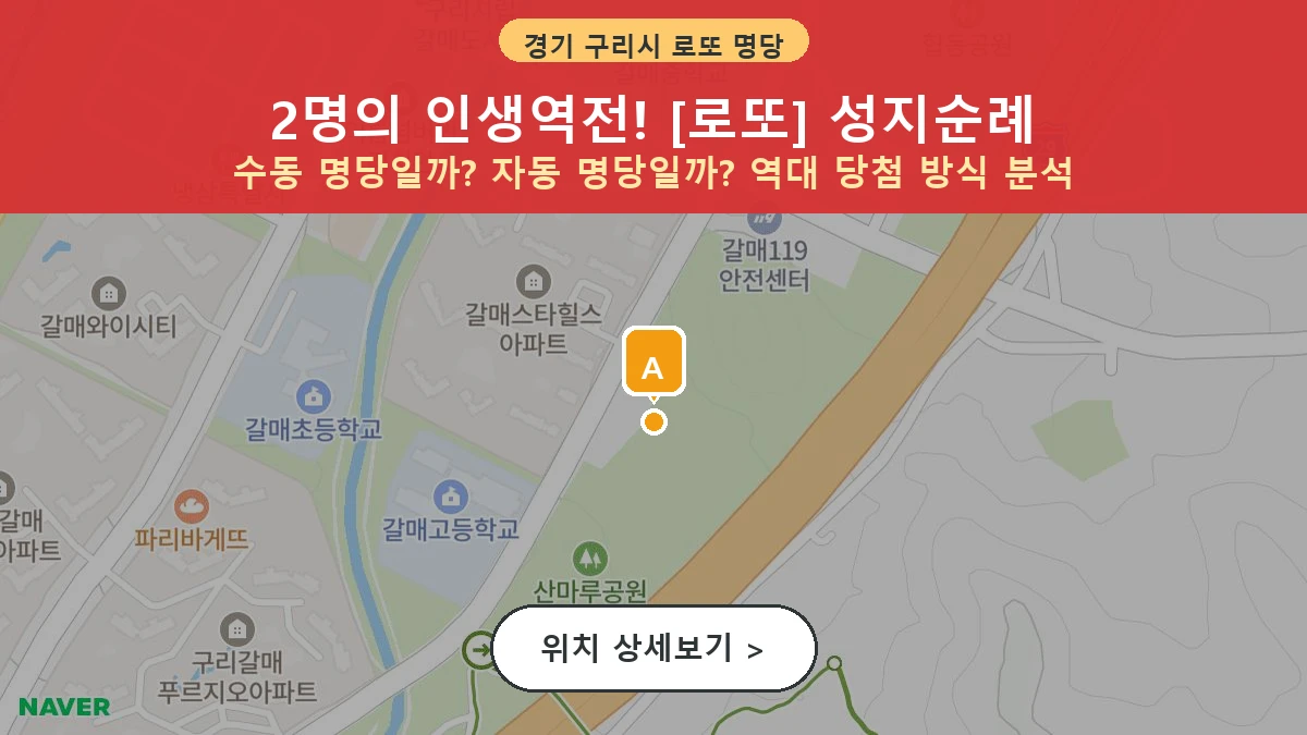 경기 구리시 갈매동 로또 명당 로또 1등 당첨 배출점 전경