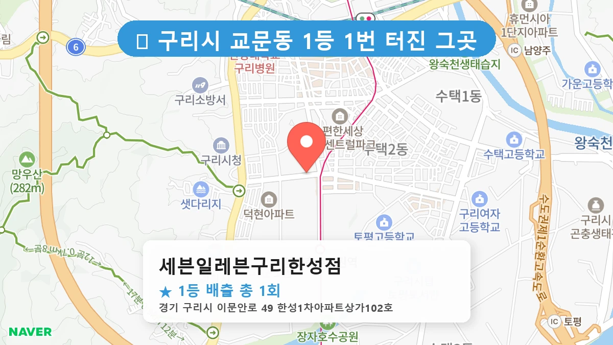 경기 구리시 교문동 교문동 로또 명당 세븐일레븐구리한성점 1등 당첨 배출점 전경
