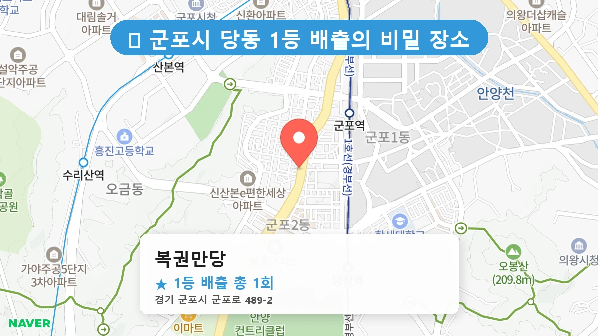 경기 군포시 당동 당동 로또 명당 복권만당 1등 당첨 배출점 전경