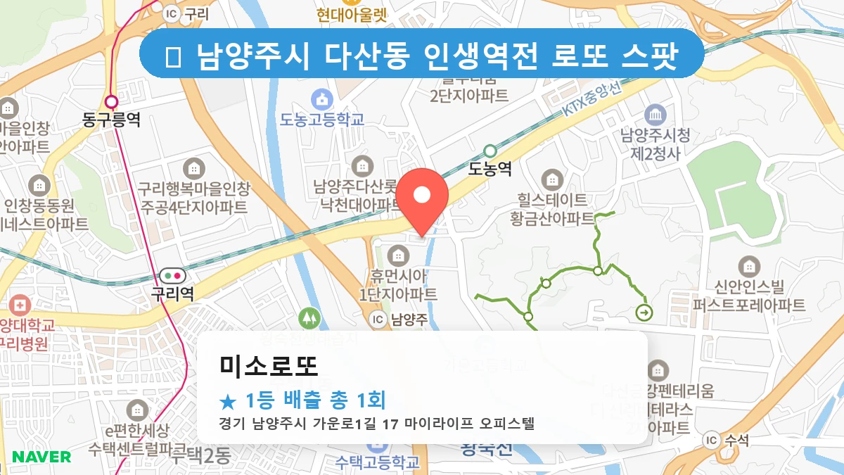 경기 남양주시 다산동 다산동 로또 명당 미소로또 1등 당첨 배출점 전경