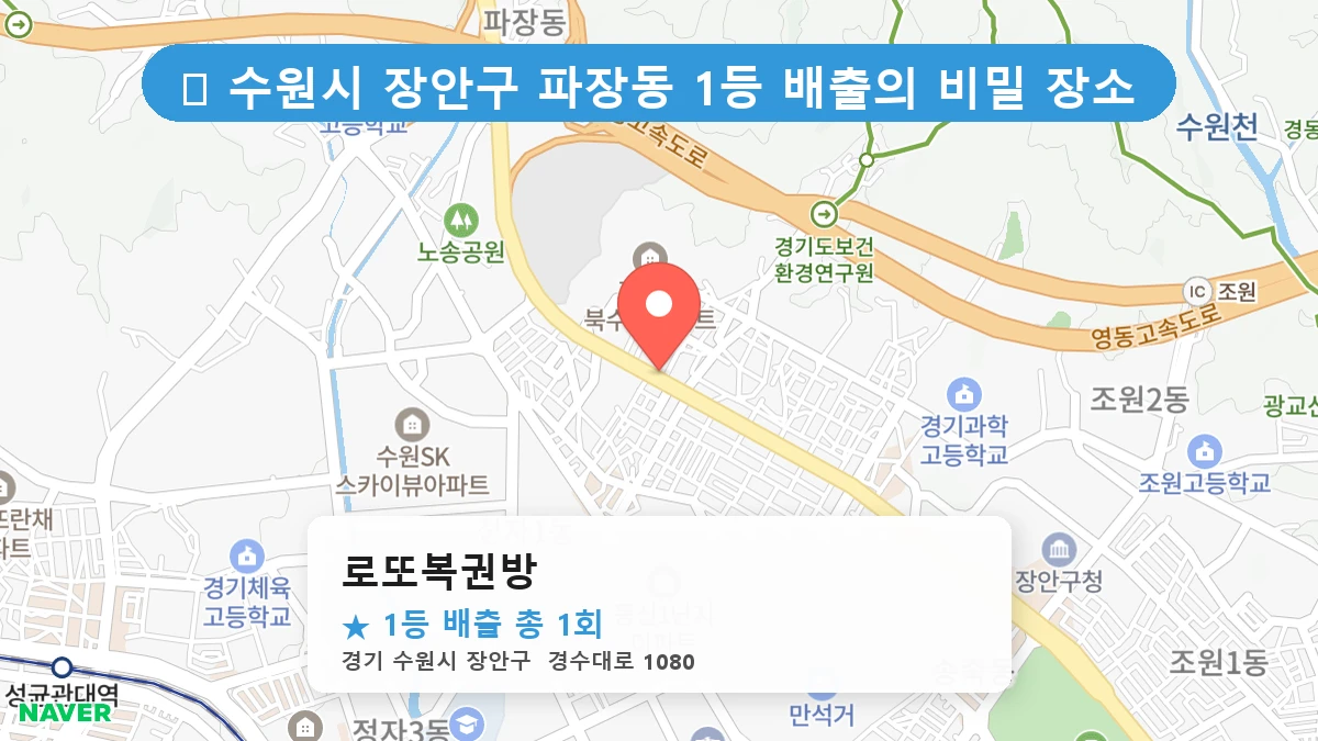 경기 수원시 장안구 파장동 파장동 로또 명당 로또복권방 1등 당첨 배출점 전경