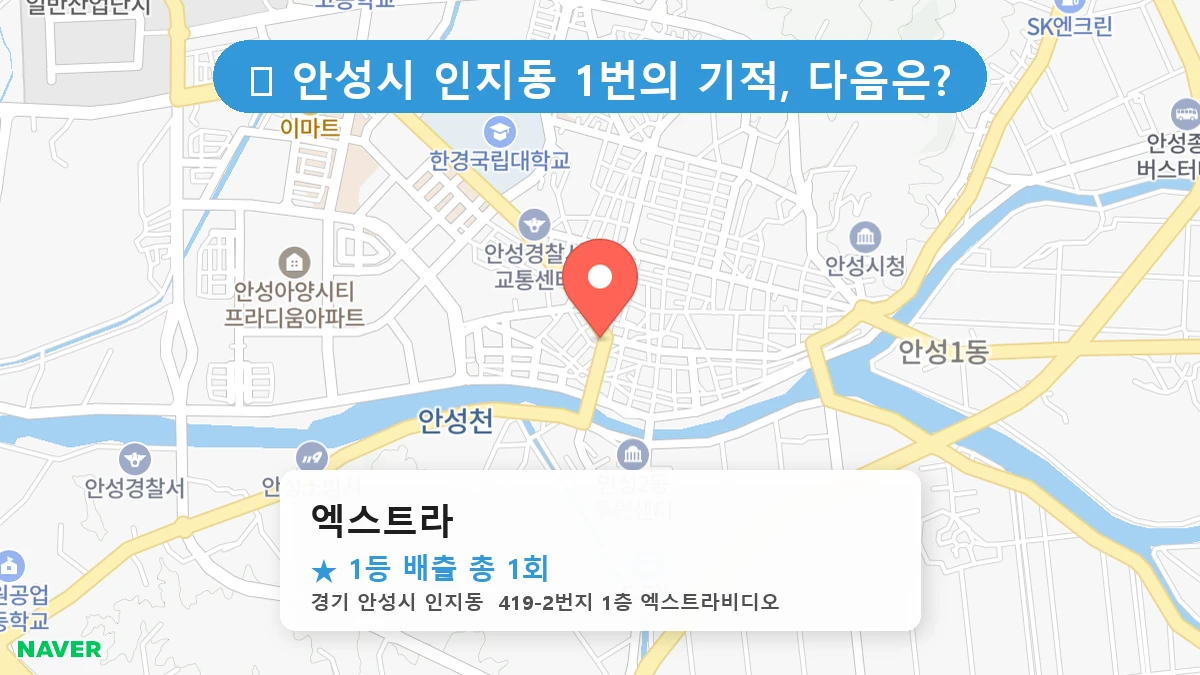 경기 안성시 인지동 인지동 로또 명당 엑스트라 1등 당첨 배출점 전경