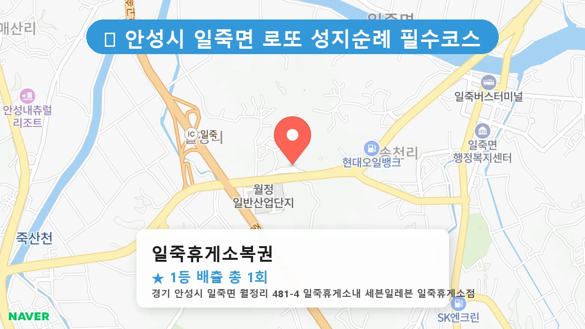 경기 안성시 일죽면 일죽면 로또 명당 일죽휴게소복권 1등 당첨 배출점 전경