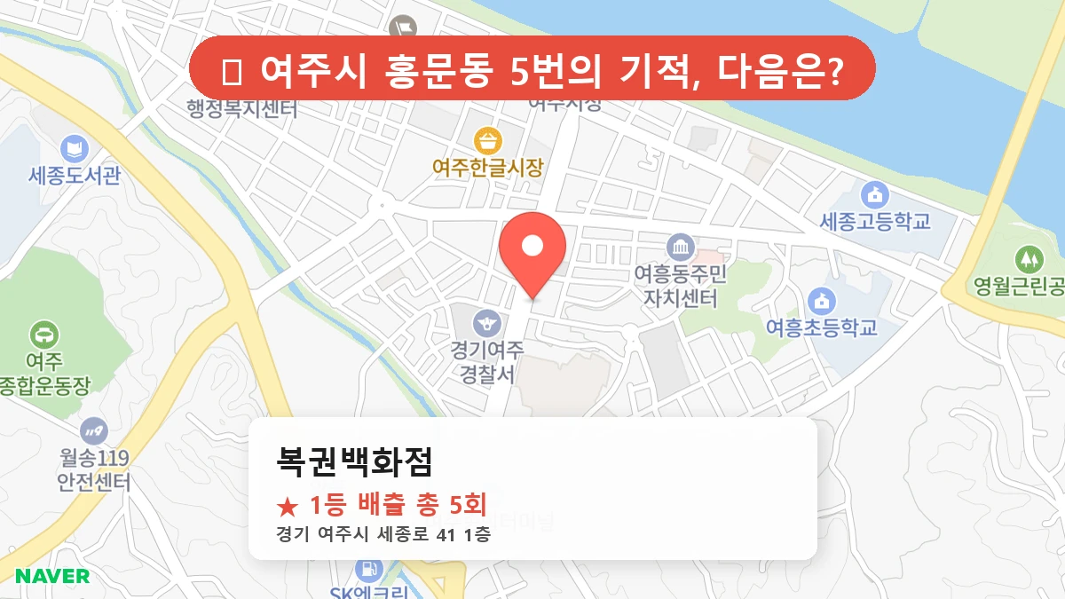 경기 여주시 홍문동 로또 명당 복권백화점 1등 당첨 배출점 전경